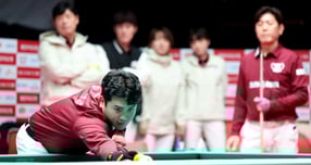 크라운해태가 우리금융캐피탈과의 와일드카드전에서 대역전승을 거뒀다. 사진은 크라운해태에서 활약 중인 오태준. /사진=프로당구협회(PBA) 제공 