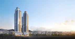 GS건설이 창원자이 더 스카이를 2월 중에 분양한다. 사진은 단지 투시도. /사진=GS건설