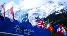세계경제포럼(WEF), 다보스 포럼에 도널드 트럼프 미국 대통령을 포함해 60명 이상 국가 원수, 정부 수반과 글로벌 기업가 등 역대 최대 인원이 참석한다. 사진은 지난 19일(현지시각) 스위스 다보스에서 열린 제56회 WEF 연례 회의장의 모습. /사진=로이터