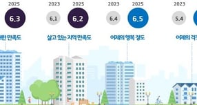 경기도민 삶에 대한 만족감(단위:10점 만점 기준, 점) /자료제공=경기도