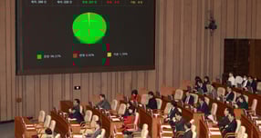 지난해 12월30일 서울 여의도 국회에서 열린 본회의에서 인공지능 발전과 신뢰 기반 조성 등에 관한 기본법 일부개정법률안(AI 기본법)이 가결되는 모습. /사진=뉴시스