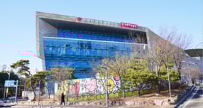 한국만화영상진흥원 전경.