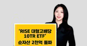 KB자산운용의 RISE 대형고배당10TR ETF가 순자산 2000억원을 넘겼다. /사진제공=KB자산운용
