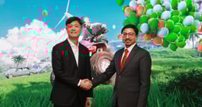 장병규 크래프톤 이사회 의장(왼쪽)고랑랄 다스 주한인도대사가 지난 23일 서울 강남구 크래프톤 본사에서 마련된 환담에서  만났다. /사진=크래프톤