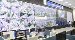  안양시에 설치된 6000여 개 CCTV로 지역의 안전을 책임지고 있는 스마트도시통합센터 모습. /사진제공=안양시