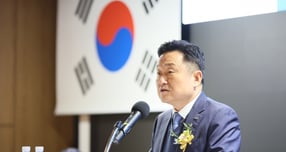 최인호 주택도시보증공사(HUG) 사장이 28일 취임했다. 사진은 이날 오전 부산에서 열린 취임식에서 최 사장이 발언하는 모습. /사진=HUG