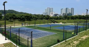 삼송동 유수지를 활용한 테니스장 모습. /사진제공=고양특례시