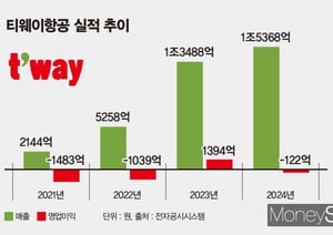 티웨이항공이 LCC 경쟁력 확보를 위해 장거리 노선에 진출했지만 재무 부담이 가중되고 있다. /그래픽=김은옥 기자