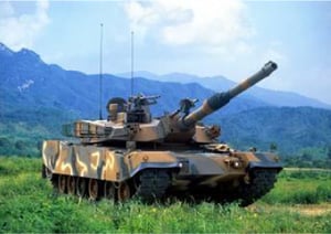 삼양컴텍이 공급하는 전차용 특수장갑(SAP)이 사용된 현대로템의 K2 전차. /사진=삼양컴텍