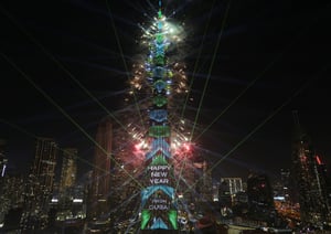 2010년 1월4일(이하 현지시각) 아랍에미리트 두바이에 세계에서 제일 높은 건물 부르즈 할리파가 오픈했다. 사진은 지난해 1월1일 새해맞이 행사가 열린 부르즈 할리파의 모습. /사진=로이터 