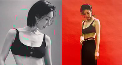 배우 한다감이 탄탄하고 관리된 슬림몸매를 공개했다. 해당 사진은 한다감이 스튜디오에서 포즈를 취하고 있는 모습. /사진=한다감 인스타그램