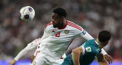 2026 북중미월드컵 진출권이 걸린 대륙간 플레이오프에 나설 6개 팀이 확정됐다. 사진은 18일(한국시각) 2026 북중미월드컵 아시아 5차 예선에 나선 이라크와 아랍에미리트 선수단. /사진=로이터