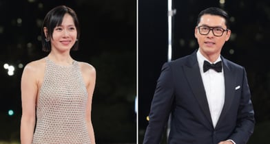 배우 현빈·손예진 부부가 제46회 청룡영화상에서 청정원 인기상에 이어 주연상을 동반 수상했다. 사진은 배우 현빈·손예진 부부가 19일 오후 서울 영등포구 KBS홀에서 열린 제46회 청룡영화상 시상식에 참석해 각각 레드카펫을 밟는 모습. /사진=뉴스