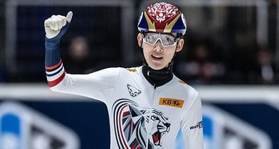 쇼트트랙 대표팀 임종언과 김길리가 네덜란드 도르드레흐트의 스포르트불레바르에서 열린 2025-26 국제빙상경기연맹(ISU) 쇼트트랙 월드투어 4차 대회 남자 1000m와 여자 1500m 결승에서 각각 우승했다. 사진은 임종언의 모습. /사진=ISU 홈페이지 캡처