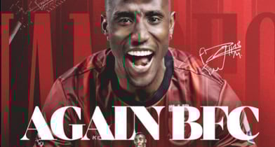 부천FC1955가 최전방 공격수 몬타뇨를 잡는데 성공했다. 사진은 부천과 재계약에 성공한 몬타뇨. /사진=부천FC155 인스타그램 캡처