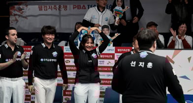 우리금융캐피탈이 4연승을 달리며 5라운드 우승과 포스트시즌 진출권을 차지할 가능성이 높아졌다. 사진은 우리금융캐피탈 선수들의 모습. /사진=프로당구협회(PBA) 제공