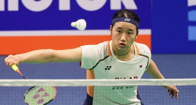 안세영이 말레이시아 오픈 8강을 34분 만에 승리했다. 사진은 지난해 9월 경기 수원에서 열린 투어에 참석한 안세영. /사진=뉴시스