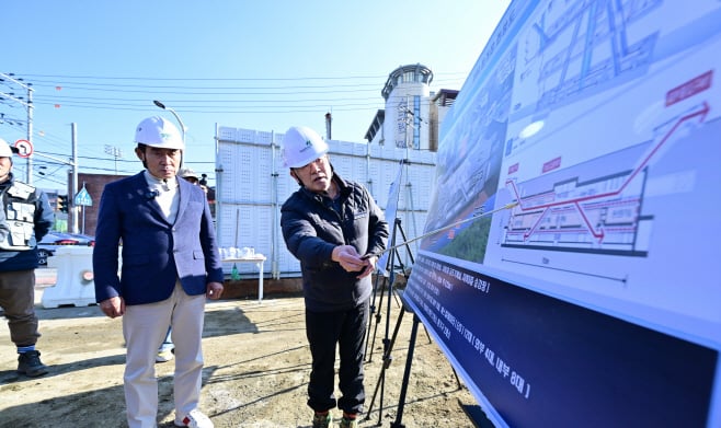 포천 지하철 시대 '카운트 다운'…백영현 시장, 착공현장 점검