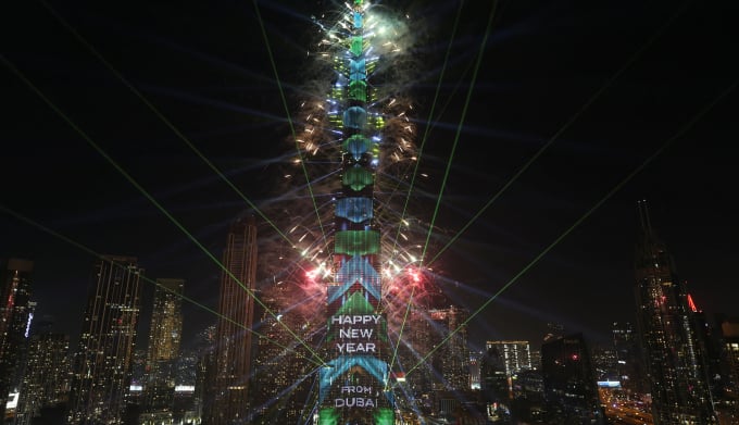 2010년 1월4일(이하 현지시각) 아랍에미리트 두바이에 세계에서 제일 높은 건물 부르즈 할리파가 오픈했다. 사진은 지난해 1월1일 새해맞이 행사가 열린 부르즈 할리파의 모습. /사진=로이터 