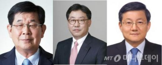 신규 사내이사로 추천된 김진일 포스코켐텍 사장과 이영훈 포스코 건설 부사장, 윤동준 전무(왼쪽부터)