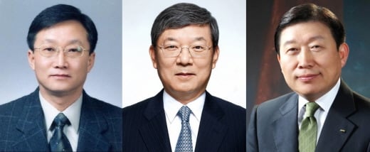 국내 조선 빅3 CEO. 왼쪽부터 박대영 삼성중공업 사장, 이재성 현대중공업 회장, 고재호 대우조선해양 사장.