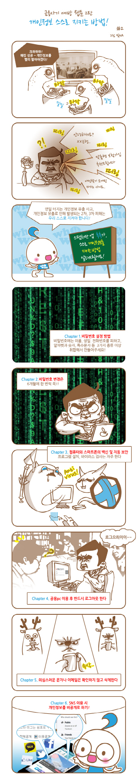 [금융사기 예방 웹툰②] 개인정보유출 스스로 지키는 방법!