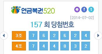 연금복권 157회 /사진=나눔로또 공식홈페이지 