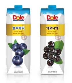 돌코리아,아로니아·블루베리100% 과즙주스 출시