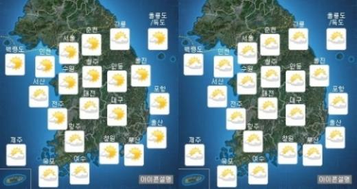 '오늘 맑고 큰 일교차'/사진제공=기상청