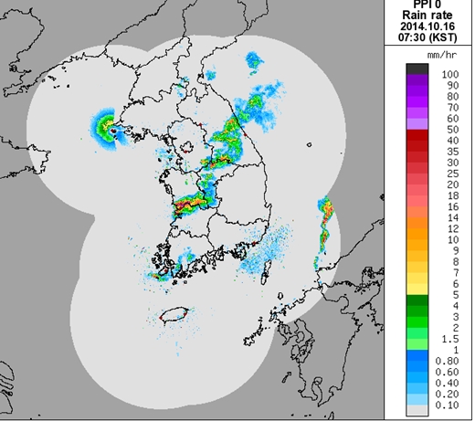 16일 실시간날씨영상(오전7시30분 기준) /제공=기상청