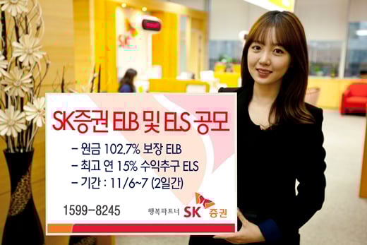 SK증권, 원금 102.7% 보장 ELB 등 2종 공모