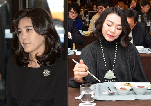 이부진 신라호텔 사장(왼쪽), 조현아 전 대한항공 부사장
