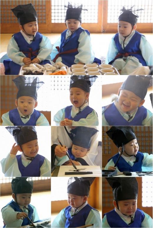 '슈퍼맨' 삼둥이, 성균관 유생 변신..조선시대 타임슬립?