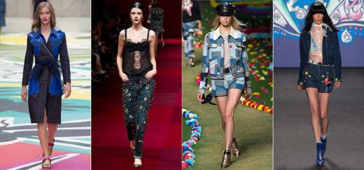 <(왼쪽부터) 버버리 프로섬, 돌체&가바나, 토미 힐피거, 안나 수이>