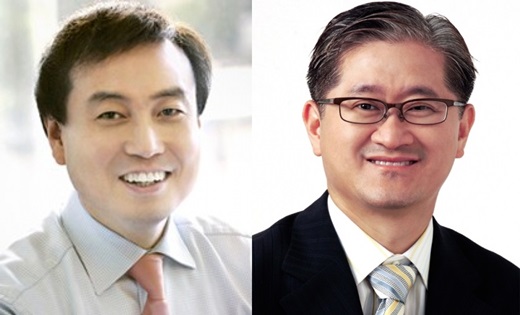 차석용 LG생건 부회장(왼쪽), 서경배 아모레퍼시픽 회장