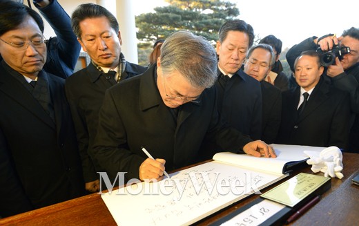  문재인, 박정희 묘소 참배