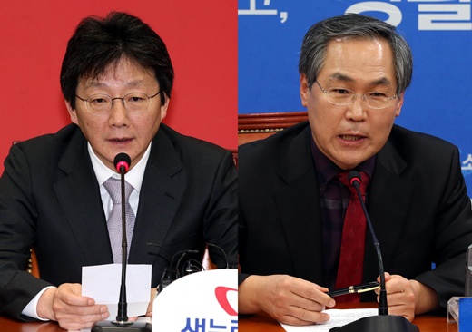 ‘김영란법 등 논의’ 새누리당 유승민 원내대표(왼쪽)와 새정치민주연합 우윤근 원내대표가 오늘 만나 김영란법 등을 논의한다. /사진=뉴스1