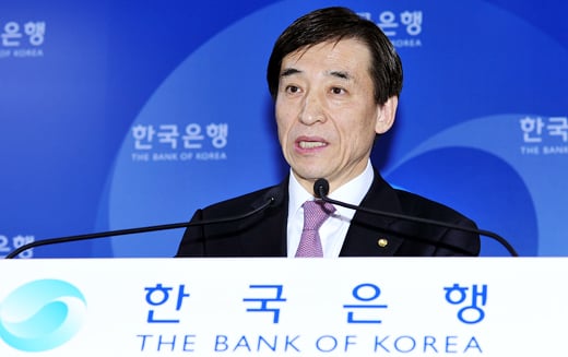 지난 12일 한국은행 금융통화위원회에서 이주열 총재가 기준금리 인하를 발표하고 있다. /사진=임한별 기자