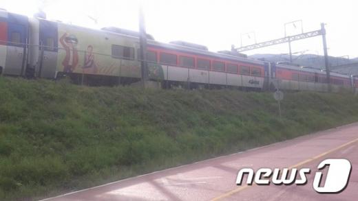 6일 오전 부산에서 서울로 가는 무궁화호 열차가 갑자기 운행중단되는 사고가 발생해 멈춰서있다. /사진=뉴스1