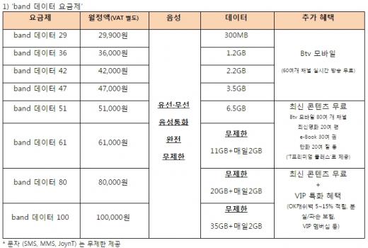 'SK요금제' 'SK텔레콤 데이터요금제'