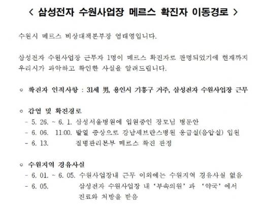 '수원 삼성전자 메르스' /t사진=수원시 홈페이지 캡처