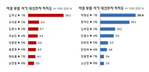 '유승민 여론조사' /자료=리얼미터