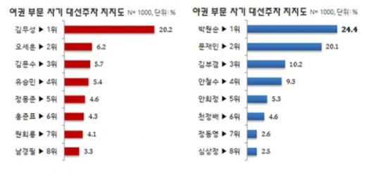 '유승민 여론조사' /자료=리얼미터