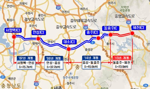 충주 제천 고속도로 개통 /제공=국토부