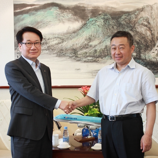 지창훈 대한항공 총괄사장, 중국 대형여행사 총재 잇따라 만나