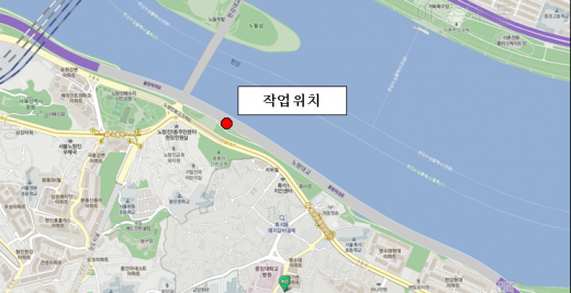노량대교 바닥판 하부 보수공사 작업 위치. /자료=서울시설공단