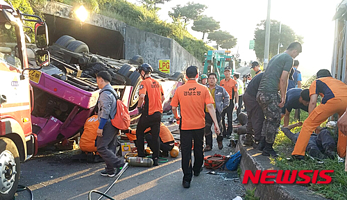 '대우조선 통근버스 사고' /사진=뉴시스