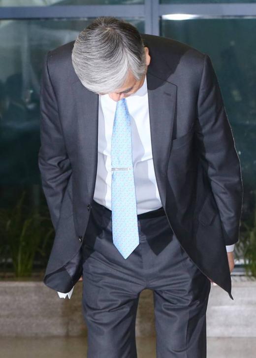 고개 숙인 조양호 한진그룹 회장 /사진=머니투데이 DB