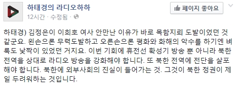 '지뢰 폭발' /사진=하태경 페이스북 캡처