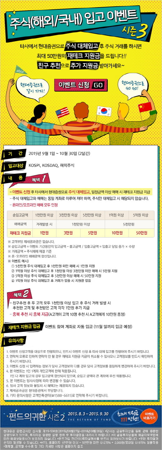 현대증권, GO! GO! 주식 입고 이벤트 실시